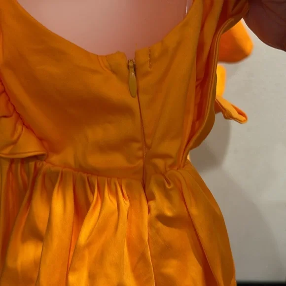 For Love And Lemons Bright Orange Dress - Picture 3 of 4